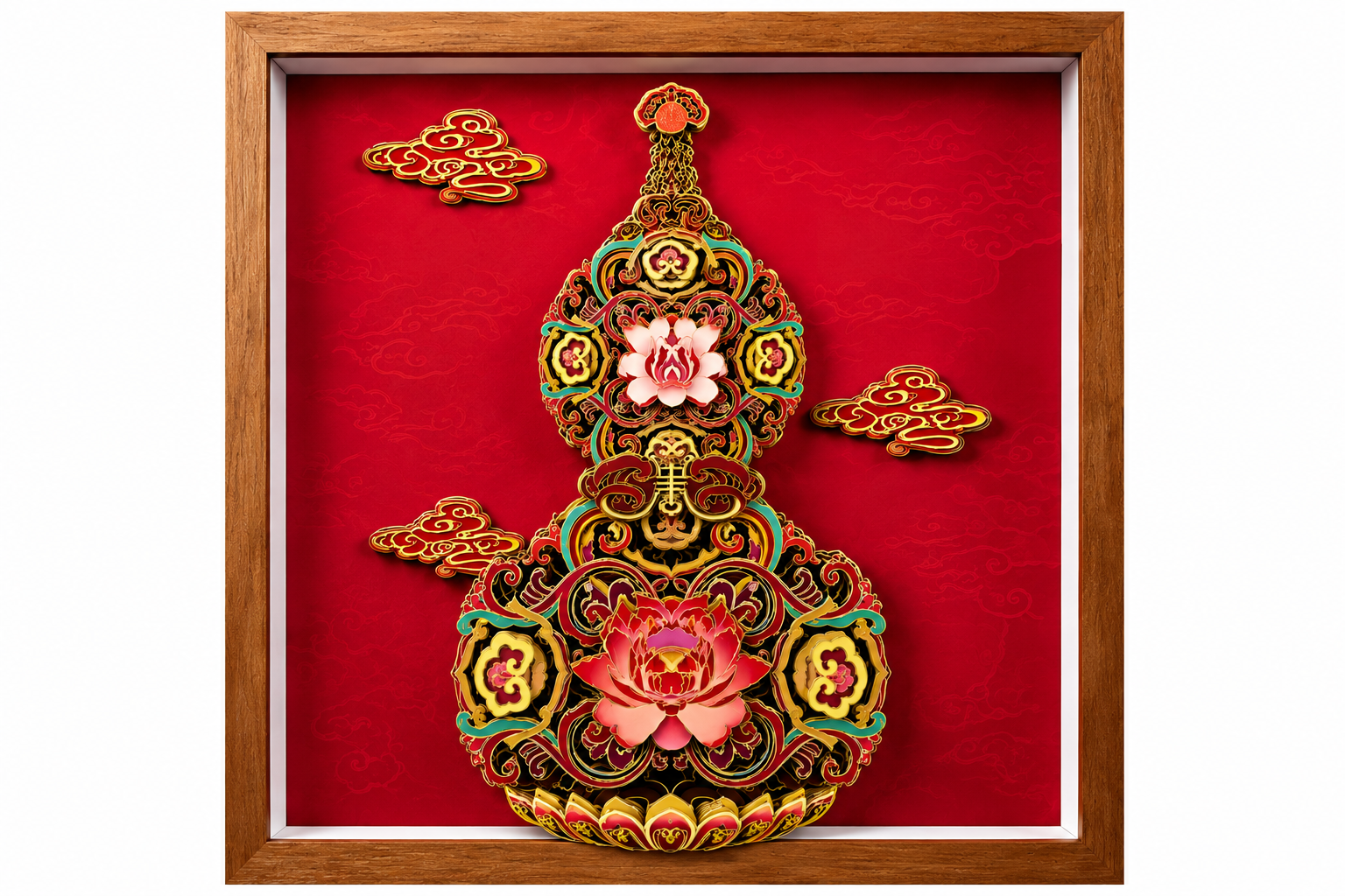 Chinese Lotus Prosperity Wall Art