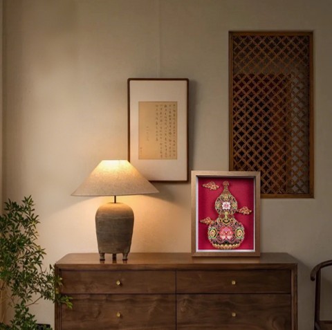 Chinese Lotus Prosperity Wall Art
