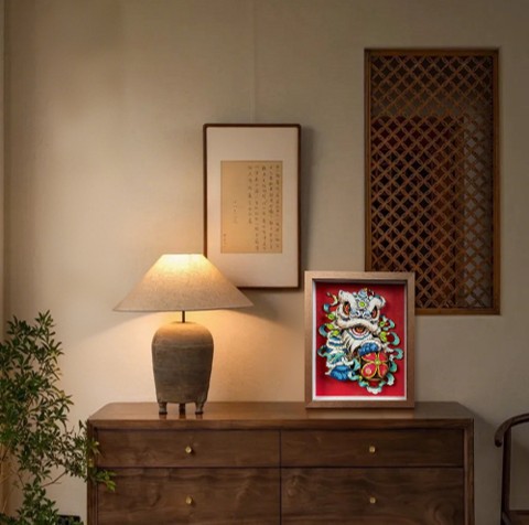 Chinese Lion Dance Wall Art
