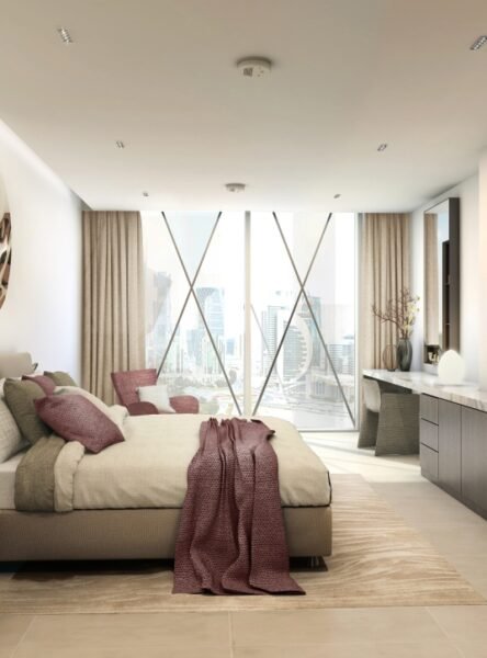 Oryx-Tower-Qatar-Airways-Building-–-Doha-Qatar_Apartment-UNIT-6-Master-Bedroom