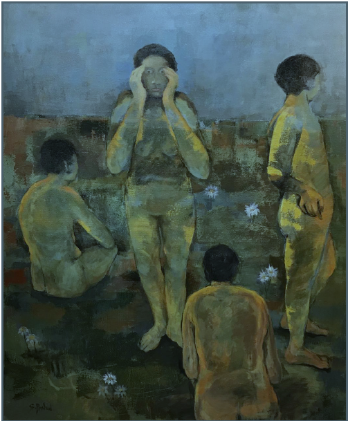 Echoes of the Self – Acrylic Painting by Salwa Rashad