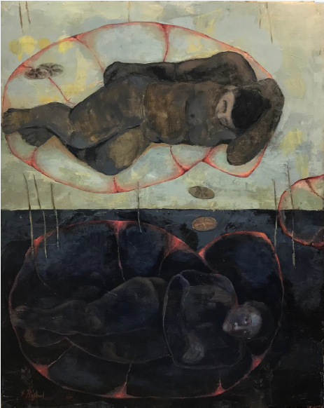 Acrylic Painting on Wood Panel by Salwa Rashad