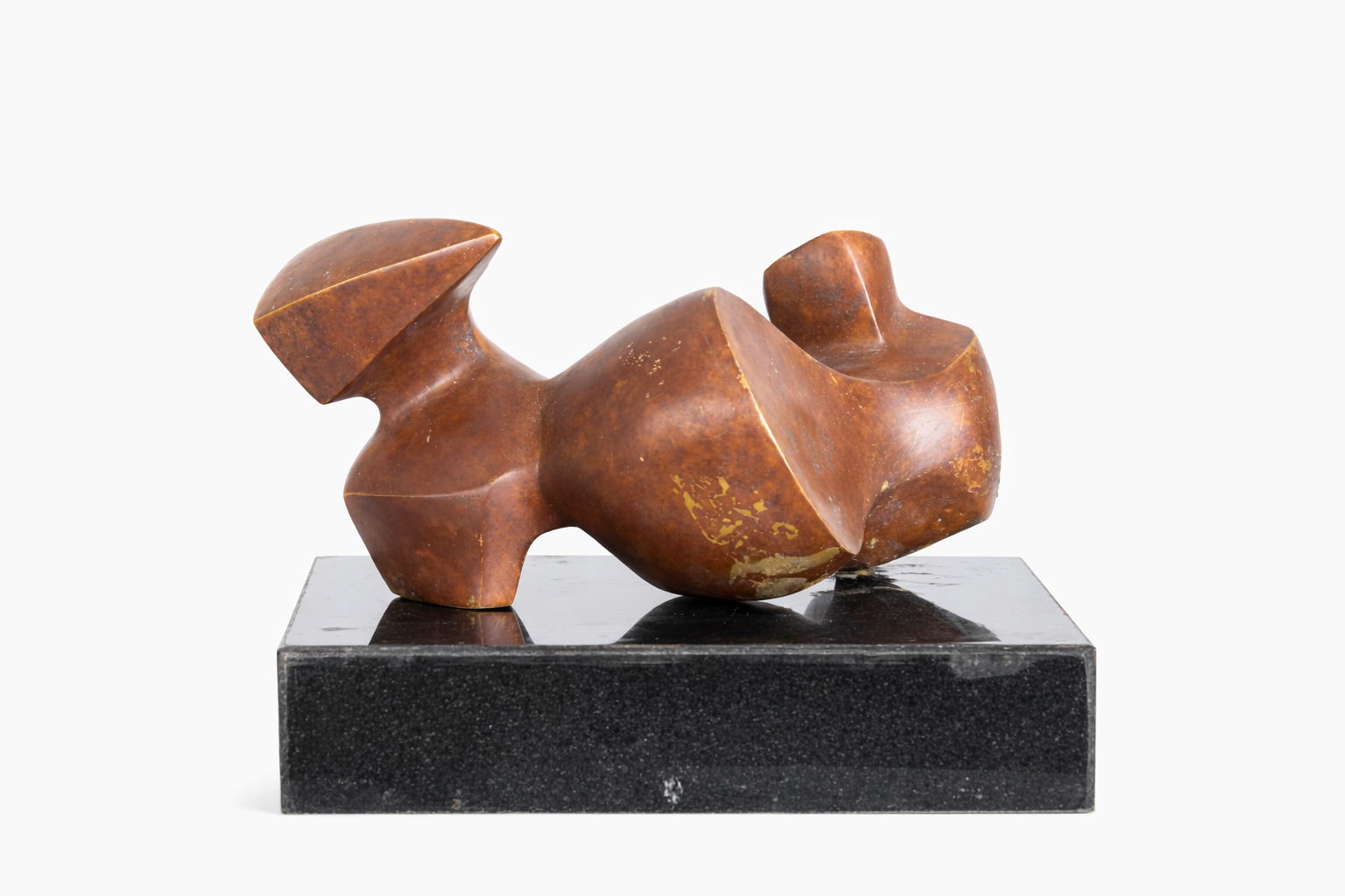 Reclining Form – Bronze Art Sculpture by Mirna Isac