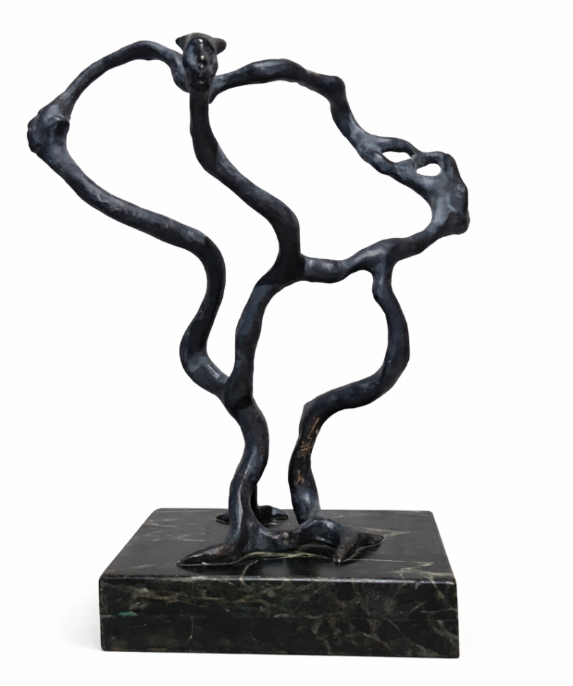 Silent Dialogue – Bronze Abstract Sculpture by Abdelrahman Fayed