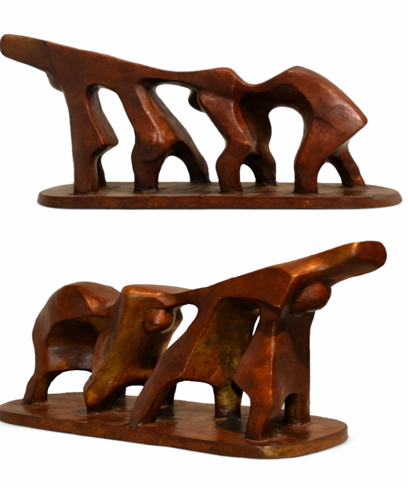 Transported Laborers – Bronze Sculpture by Mahmoud Hussian Hagras