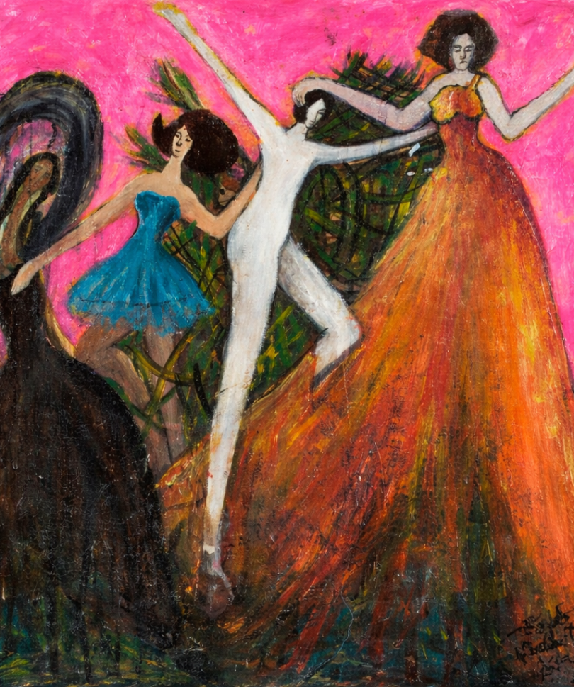 Dancing Figures in Vibrant Hues.