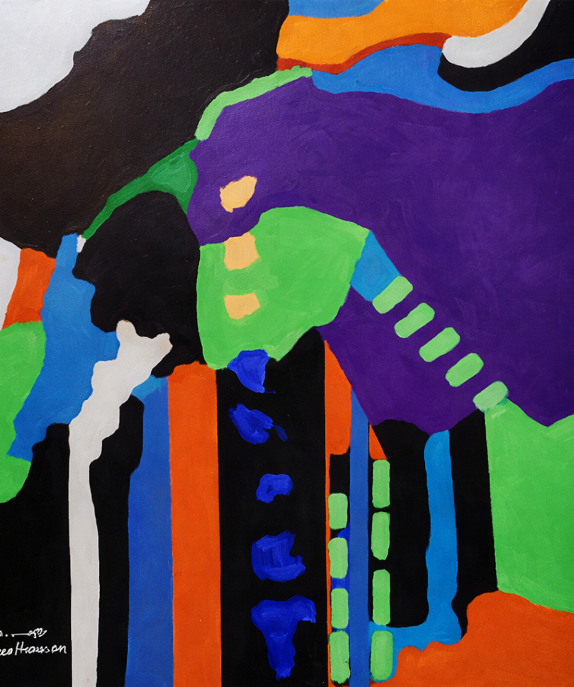 Vibrant abstract shapes in harmony