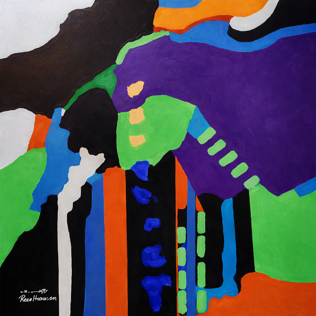 Vibrant abstract shapes in harmony