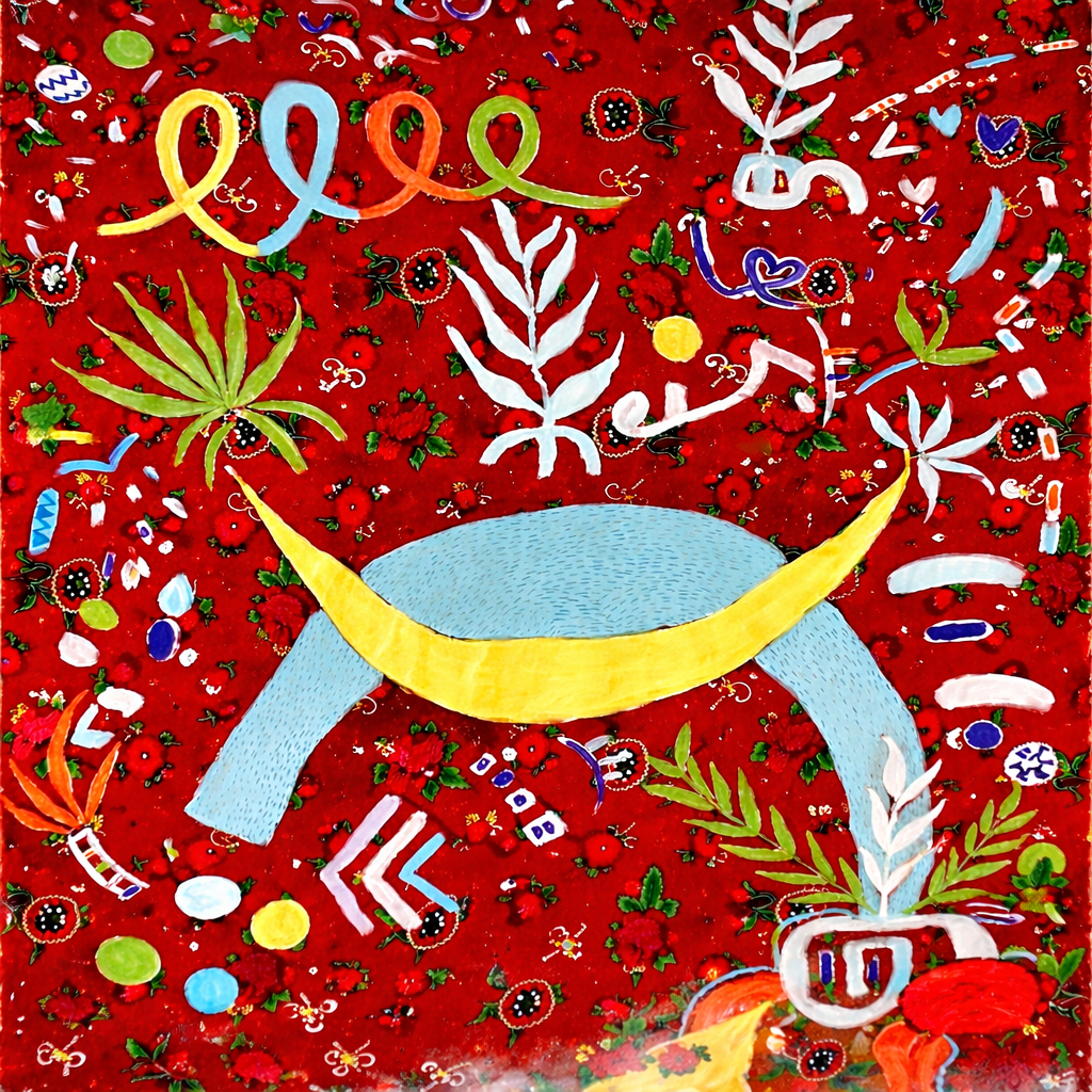 Vibrant Abstract With Botanical Forms