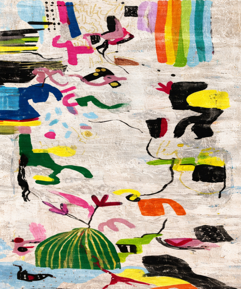 Abstract Forms and Vibrant Stripes-Mona Hamdy