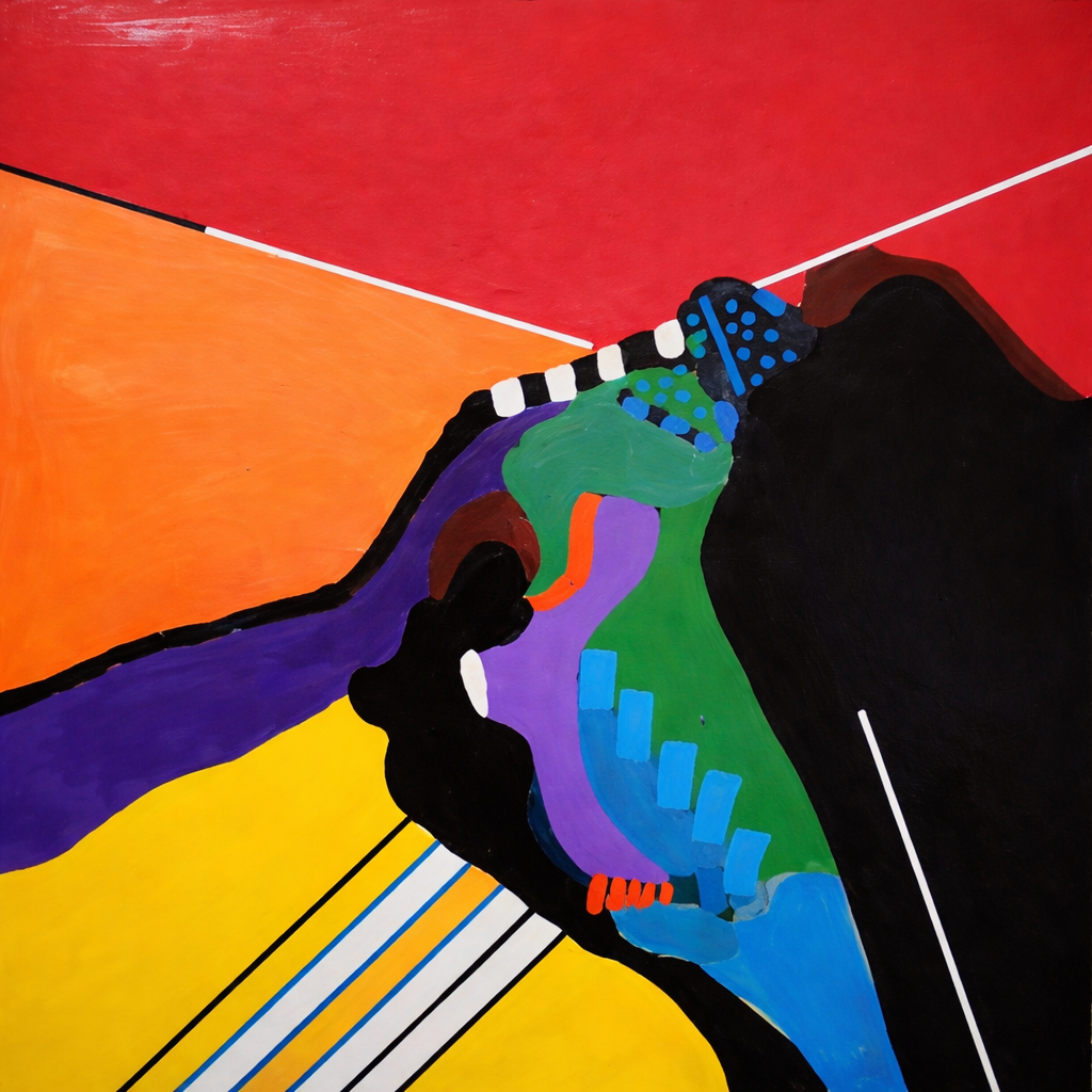 Geometric harmony in bold colors