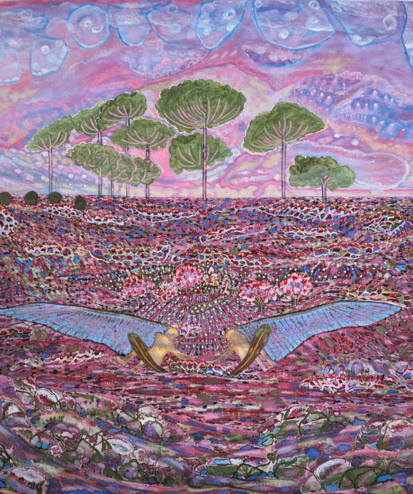 Surreal Dreamscape With Vibrant Wings