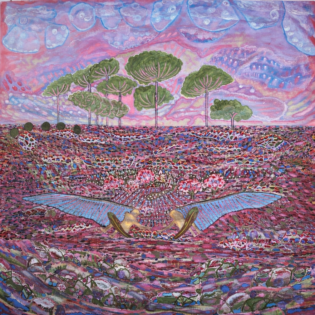 Surreal Dreamscape With Vibrant Wings